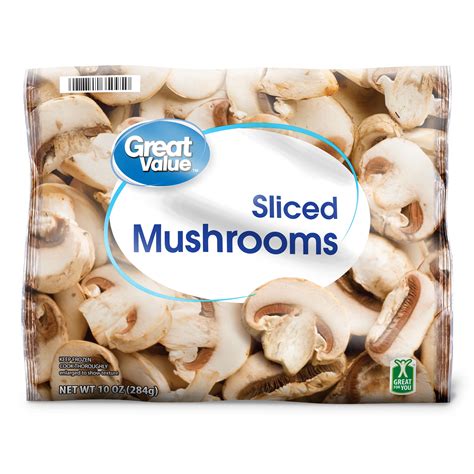 Great Value Sliced Mushrooms 10 Oz Frozen