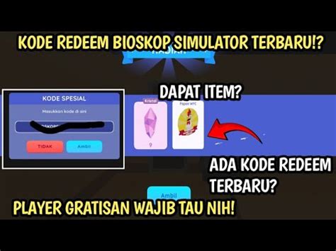 Kode Redeem Game Bioskop Simulator Terbaru Redeem Code Game Bioskop