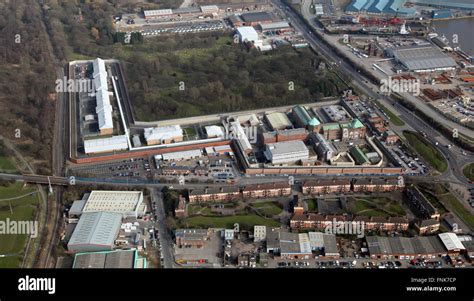 Aerial View Of Hm Prison Hull Uk Stock Photo Alamy