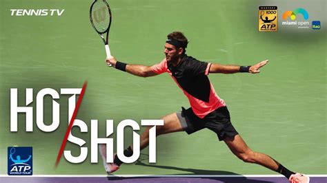 Hot Shot Delpo Unleashes Forehand Return Miami 2018 Youtube