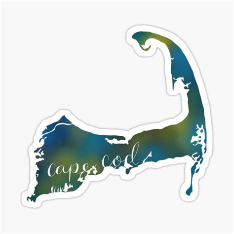 Cape Cod Shape Outline Sticker By Sodesigns Redbubble