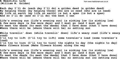 A Beautiful Life, by The Byrds - lyrics with pdf