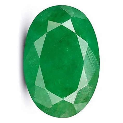 Oval Emerald Green Stone, For Ornaments at Rs 1000/carat in Jaipur | ID ...