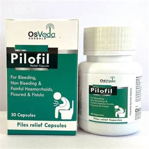 Osveda Pilofil Herbal Capsules For Bloody Piles At Rs 245 Box In