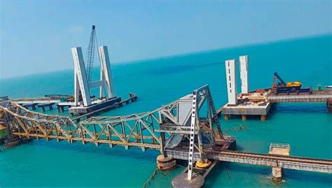 Indias First Vertical Lift Sea Bridge The New Pamban Bridge Is Ready