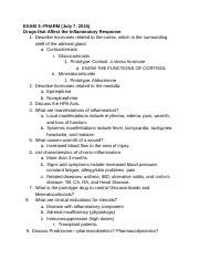 PHARM 3 EXAM STUDY GUIDE Docx EXAM 3 PHARM July 7 2015 Drugs That