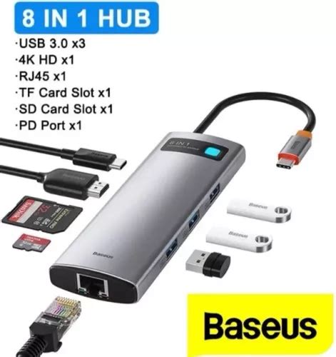 Adaptador Hub Usb Tipo C 8 Em 1 Hdmi 4k Leitor Tf Sd Pd 100w MercadoLivre