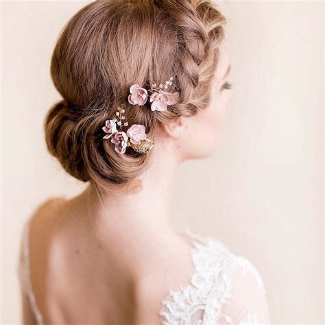 Flower Hair Pins Cherry Blossom Bridal Hairpins Wedding Hair Clips