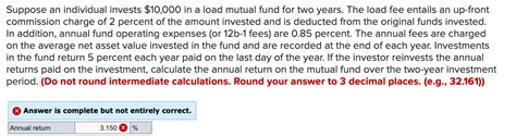 Solved Suppose An Individual Invests In A Load Chegg