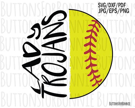 Lady Trojans Softball Svg Softball Mom Svg Cut File Shirt Etsy