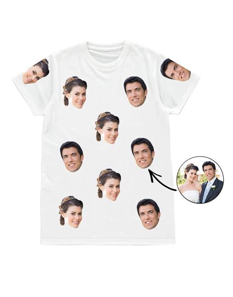 Personalized Couples Face T Shirt