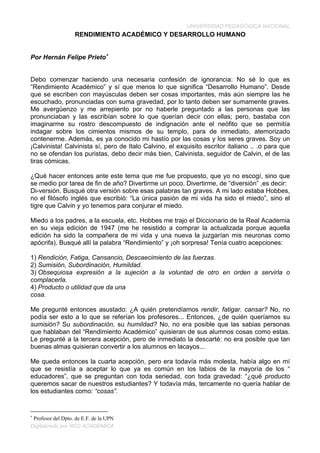 Rendimiento académico y desarrollo humano PDF