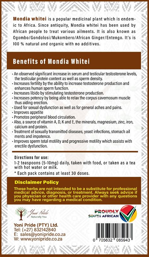 Mondia Whitei Powder- 275g | Yoni Pride