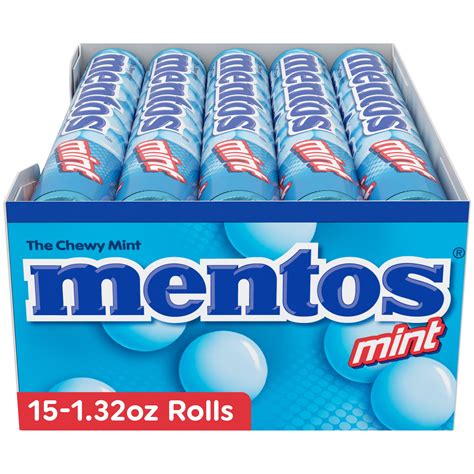 Mentos The Chewy Mint Candy 132 Oz 15 Pack Box