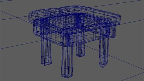 Dibujos Animados Mesa Silla Calle Banco Modelo 3D 10 Ma Obj Fbx