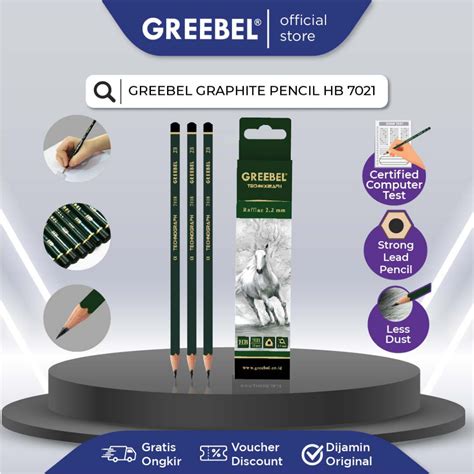 Jual Greebel Pensil Pencil Kayu Graphite Grafit Hb Triangular Tdk