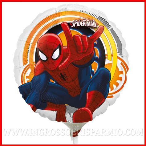 PALLONCINO MINI SHAPE SPIDERMAN 9 POLLICI IDEE FESTE BIMBO Ingrosso E