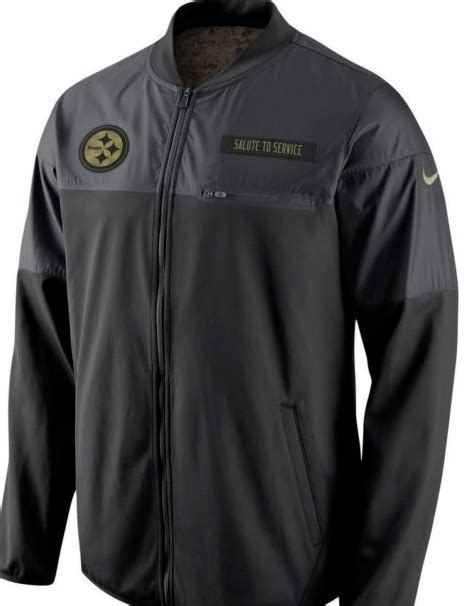 NWT NFL NIKE PITTSBURGH STEELERS SALUTE TO SERVICE HYBRID FULL ZIP