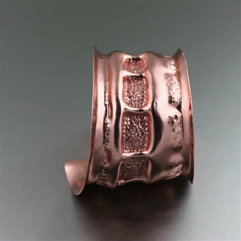 Eye Catching Fold Formed Copper Cuff Featured By Https