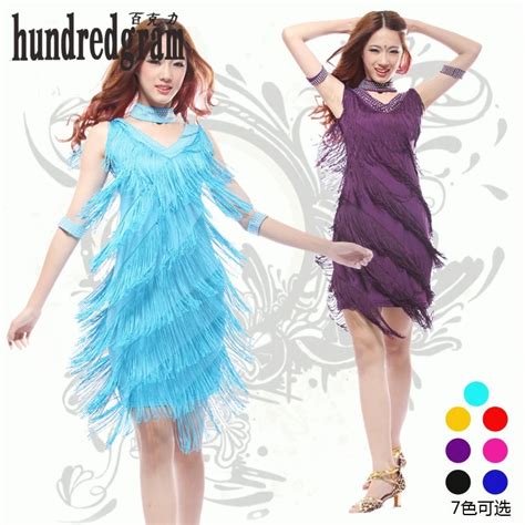 Novo vestido de dança latina do sexo feminino vestido de dança latina