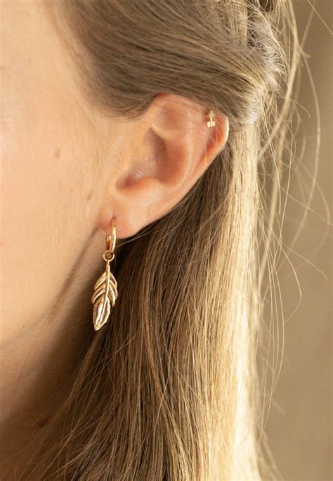 Aran Jewels Ohrringe Gran Pluma Gold Earrings