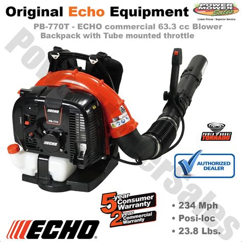 Echo X Series Backpack Blower W Hip Mounted Throttle Pb 770t Power