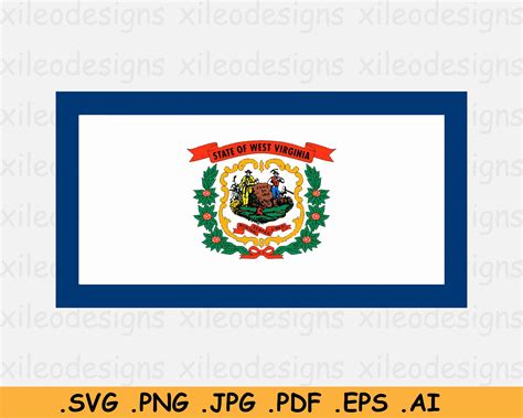 West Virginia Flag SVG WV US Usa State Banner American | Etsy