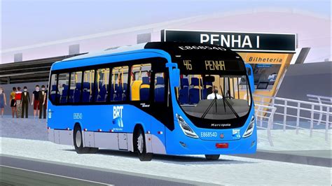 PROTON BUS SIMULATOR MAPA ZONA NORTE RJ MARCOPOLO VIALE BRT MB