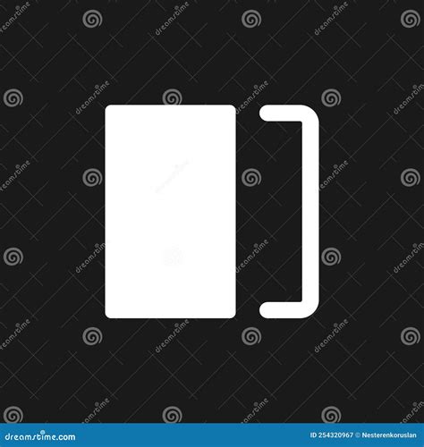 Overlay Dark Mode Glyph Ui Icon Stock Illustration Illustration Of