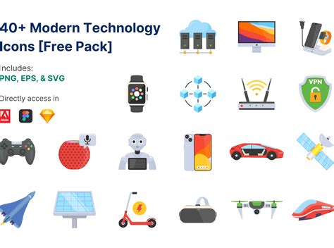 Modern Technology Icons Free Pack By Venngage On Dribbble