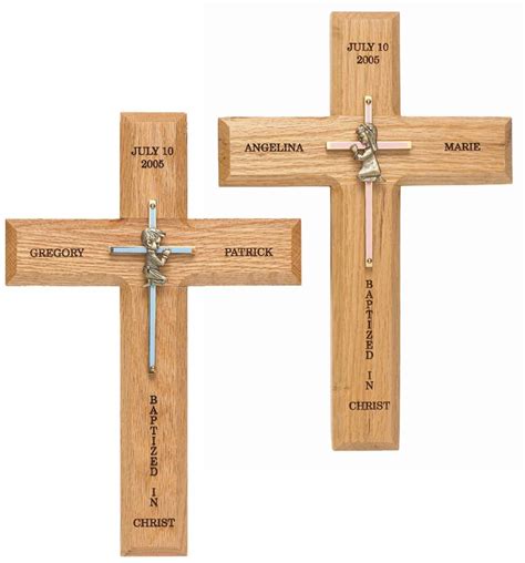 Cross For Baptism, Personalized Baptism Cross, Wood Cross, Godparents Gift, Dedication Gift ...