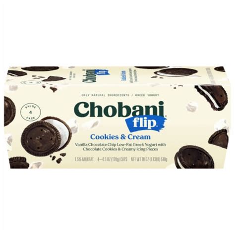 Chobani® Flip® Low Fat Cookies And Cream Greek Yogurt 4 Ct 45 Oz Kroger