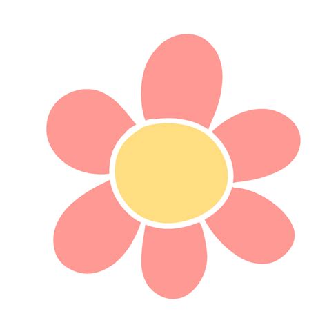 Cute Pink Flower Clipart No Background