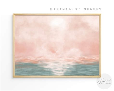 Beautiful Pastel Ocean Wall Art, Landscape Gallery Art Printable, Fine ...