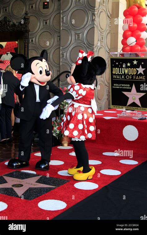 Los Angeles Jan 22 Mickey Mouse Minnie Mouse At The Minnie Mouse Star Ceremony On The