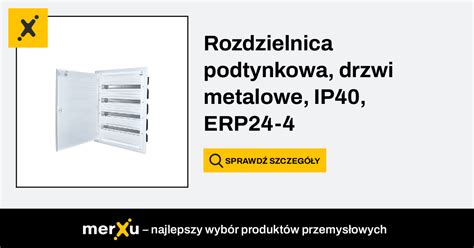 ETI Rozdzielnica Podtynkowa Drzwi Metalowe IP40 ERP24 4 MerXu