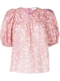 Wornontv Loris Pink Printed Puff Sleeve Top On Good Morning America