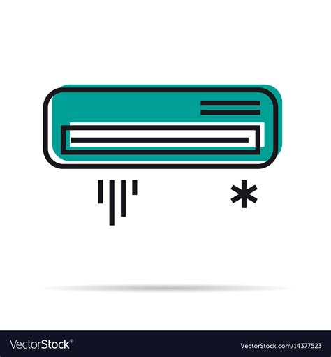 Line Icon Air Conditioner Icon Royalty Free Vector Image