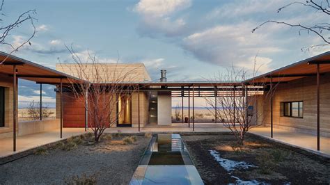 Lake Flatos Marfa Ranch House Emerges As A Geometric Mound In The