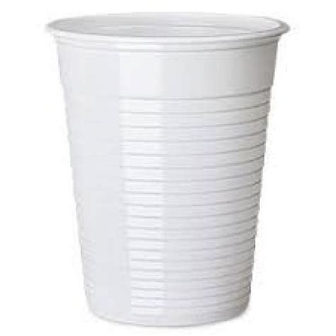 White Plastic 7oz Water Drinking Disposable Cups