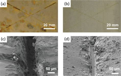 Optical Images Of A Control Coating And B Self Healing Coating