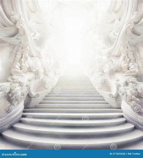 Baroque Style Marble Staircase To Heaven Stock Illustration