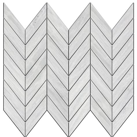 Merceene X Vein Cut Polished Mini Chevron Mosaic Pera Tile