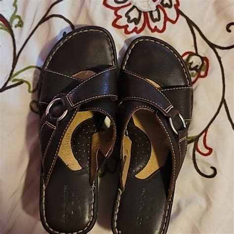 Covington Shoes Covington Slide On Wedge Heel Sandals Like New