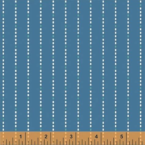 Hazel Dotted Stripe In Blue Stripes Dot Cotton Quilt Fabric Allison