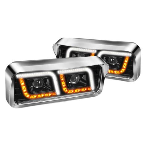 Lumen Black Drl Bar Projector Led Headlights Truckid