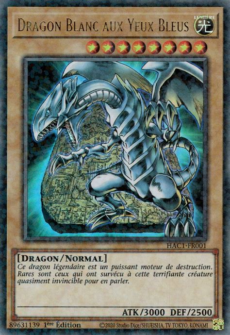 Gld Fr Dragon Blanc Aux Yeux Bleus Yu Gi Oh