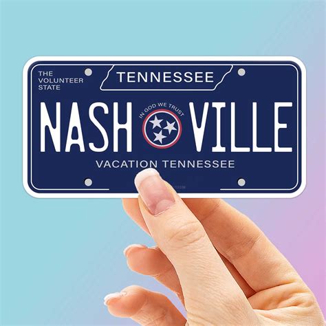 Nashville Tennessee License Plate Sticker – Sentinel Supply