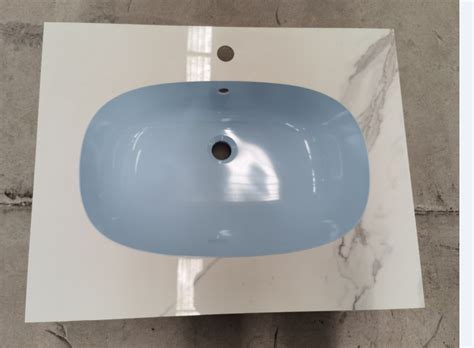 Modern Polished White Ceramic Sanitary Ware Under Counter Mounted