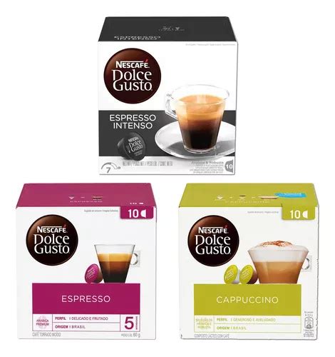 Kit C Psulas Dolce Gusto Espresso Cappuccino E Intenso